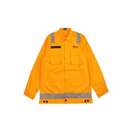 Design reflective belt long sleeve industrial uniform custom service industry long sleeve industrial uniform manufacturer  singapore uniform container terminal shipping industry velcro name tag design D374 Design reflective belt long sleeve industrial uniform custom service industry long sleeve industrial uniform manufacturer  singapore uniform container terminal shipping industry velcro name tag design D374